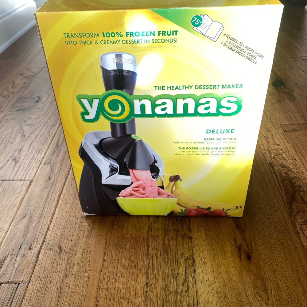 brand New, Never Used, Yonanas Deluxe Healthy Dessert Maker - Black and Silver